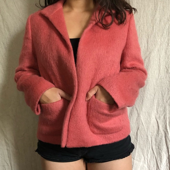 Josephine Chaus Jackets & Coats Vintage Pink Mohair Blazercoat